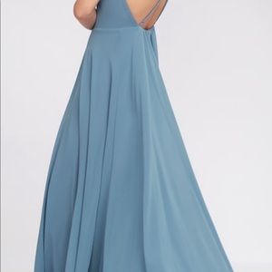 Dusty/Slate Blue Long Dress